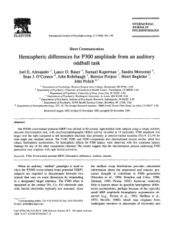Hemispheric differences for P300 amplitude from