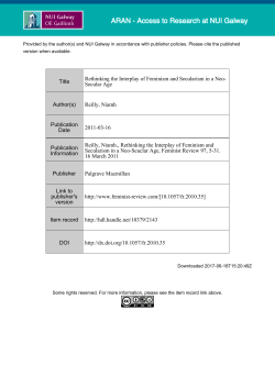 Title Rethinking the Interplay of Feminism and Secularism in a Neo