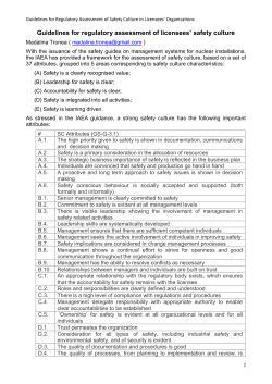 SCOP Guidelines - Nuclear Safety Info