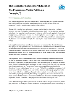 The Progressive Vector Pull