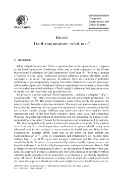 GeoComputation - UCSB Geography