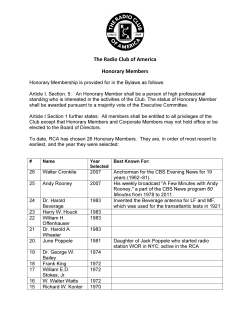 List of RCA Honorary Members