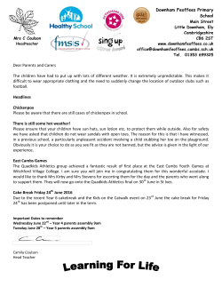 Dear Parents and Carers The children have had to put up with lots of