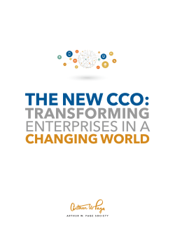 THE NEW CCO - Arthur W. Page Society