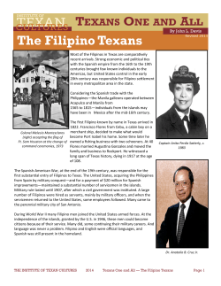 The Filipino Texans - Institute of Texan Cultures