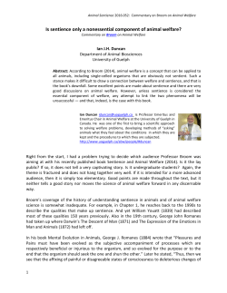 Is sentience only a nonessential component of animal welfare?