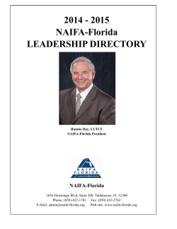 2014 - 2015 NAIFA-Florida LEADERSHIP DIRECTORY