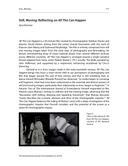 Still, Moving: Reflecting on All This Can Happen