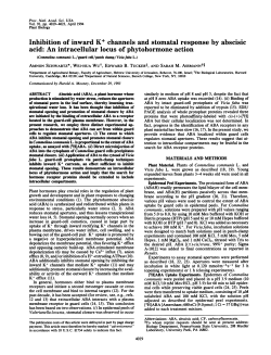 Inhibition of inward K+ channels and stomatal response by