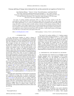 Energy splitting of image states induced by the surface potential