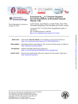Muscle Cells Steroid Insensitivity in Bronchial Smooth 3.1 Channels