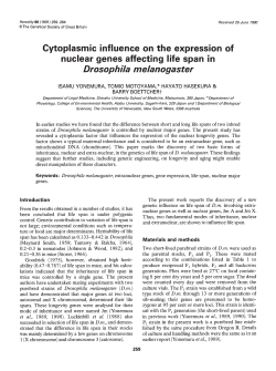 Cytoplasmic influence on the expression of nuclear genes