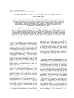 T CELL RECEPTOR V-Beta GENE USAGE IN THAI CHILDREN