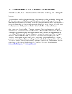 THE TERRIFYING HELL REALM: An Invitation to Non