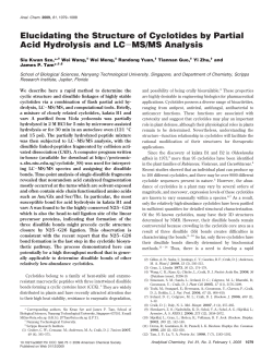 Elucidating the Structure of Cyclotides by Partial