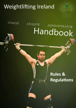 Rules and Regulations - Weightlifting Ireland