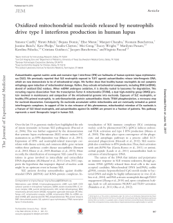 Oxidized mitochondrial nucleoids released by neutrophils