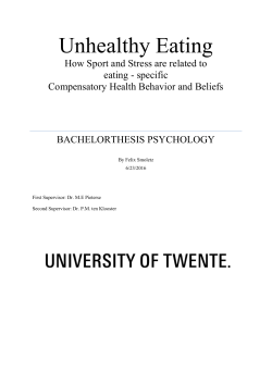 Unhealthy Eating-How Sport and Stress are related to eating