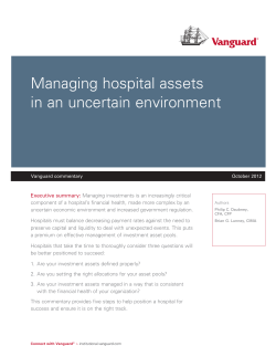 Managing hospital assets in an uncertain environment
