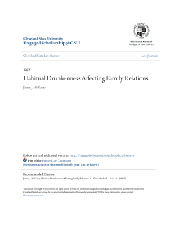 Habitual Drunkenness Affecting Family Relations