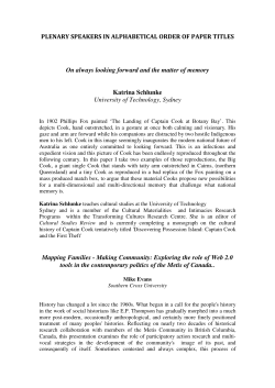 plenary speakers in alphabetical order of paper titles