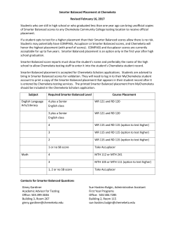 Smarter Balanced Placement at Chemeketa Revised February 16