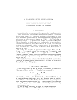 A DIAGONAL ON THE ASSOCIAHEDRA 1. Introduction