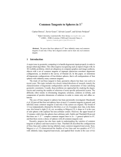 Common Tangents to Spheres in R3