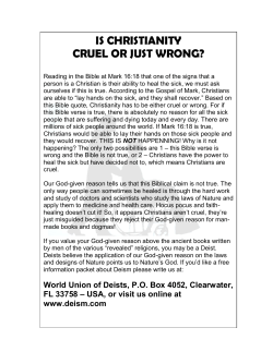 is christianity cruel or just wrong?