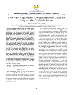 Crop Water Requirements (CWR) Estimation in Gaza Strip