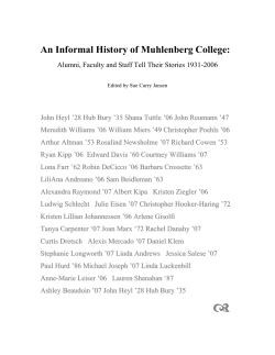 An Informal History of Muhlenberg College: