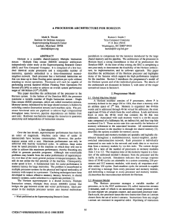 A Processor Architecture for Horizon