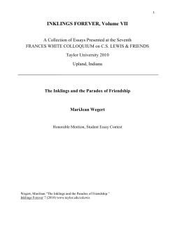 The Inklings and the Paradox of Friendship