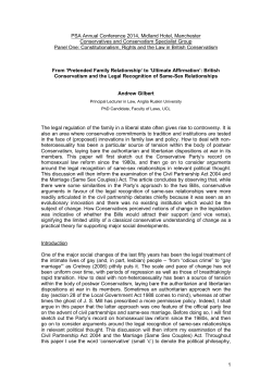 British Conservatism, Family Law and the Problem of Change