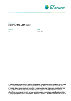 Monthly TAQ DVD User Guide