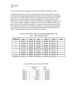 Attachment 1 Page 1 of 4 Income and Family Size Guidelines for the 6