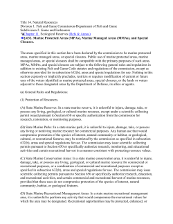 Title 14. Natural Resources Division 1. Fish and