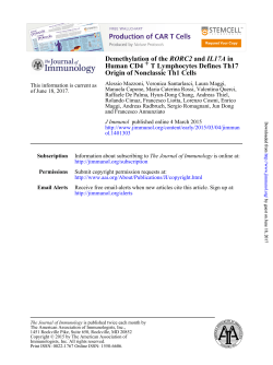 Origin of Nonclassic Th1 Cells T Lymphocytes Defines Th17 +