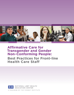 Affirmative Care for Transgender and Gender Non