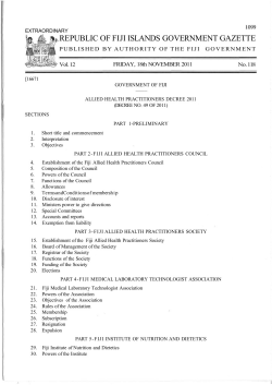 Allied Health Practitioners Decree 2011