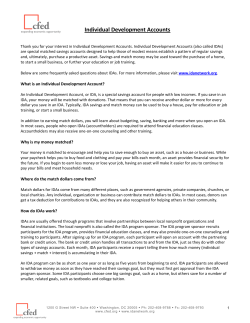 Individual Development Accounts