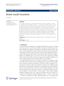 Active social insurance