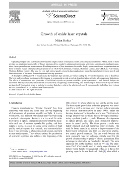 Growth of oxide laser crystals