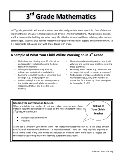 3rd grade Math - PTA black and white