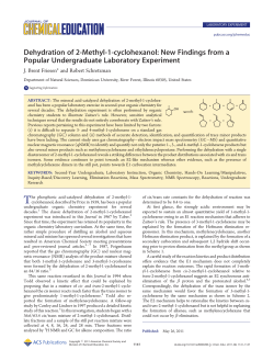 Dehydration of 2-Methyl-1-cyclohexanol: New