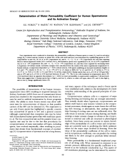 Determination of Water Permeability Coefficient