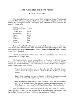 John Alexander Bradford Family