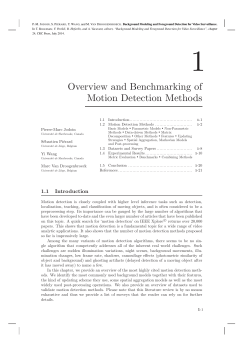 Overview and Benchmarking of Motion Detection Methods