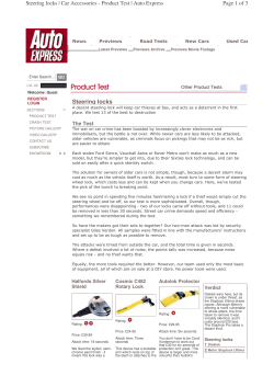 Steering Locks test by AutoExpress