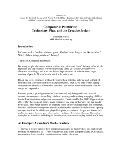 Computer as Paintbrush: Technology, Play, and